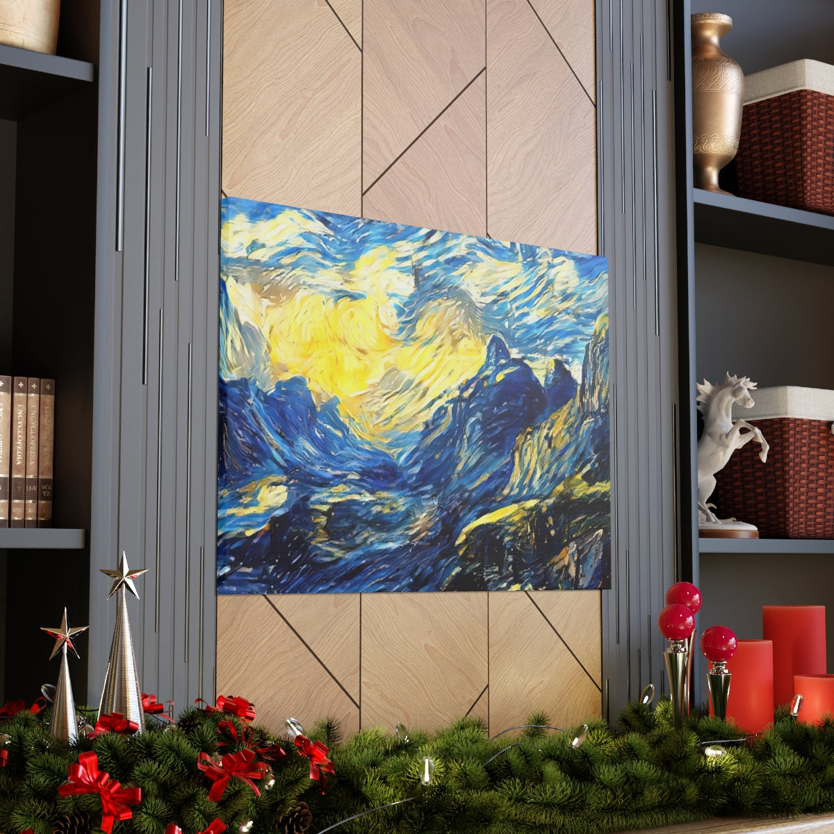 Mountainside Night - Canvas Gallery Wraps