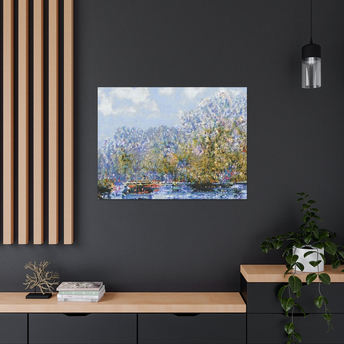 Watery Impressionist Landscape - Canvas Gallery Wraps