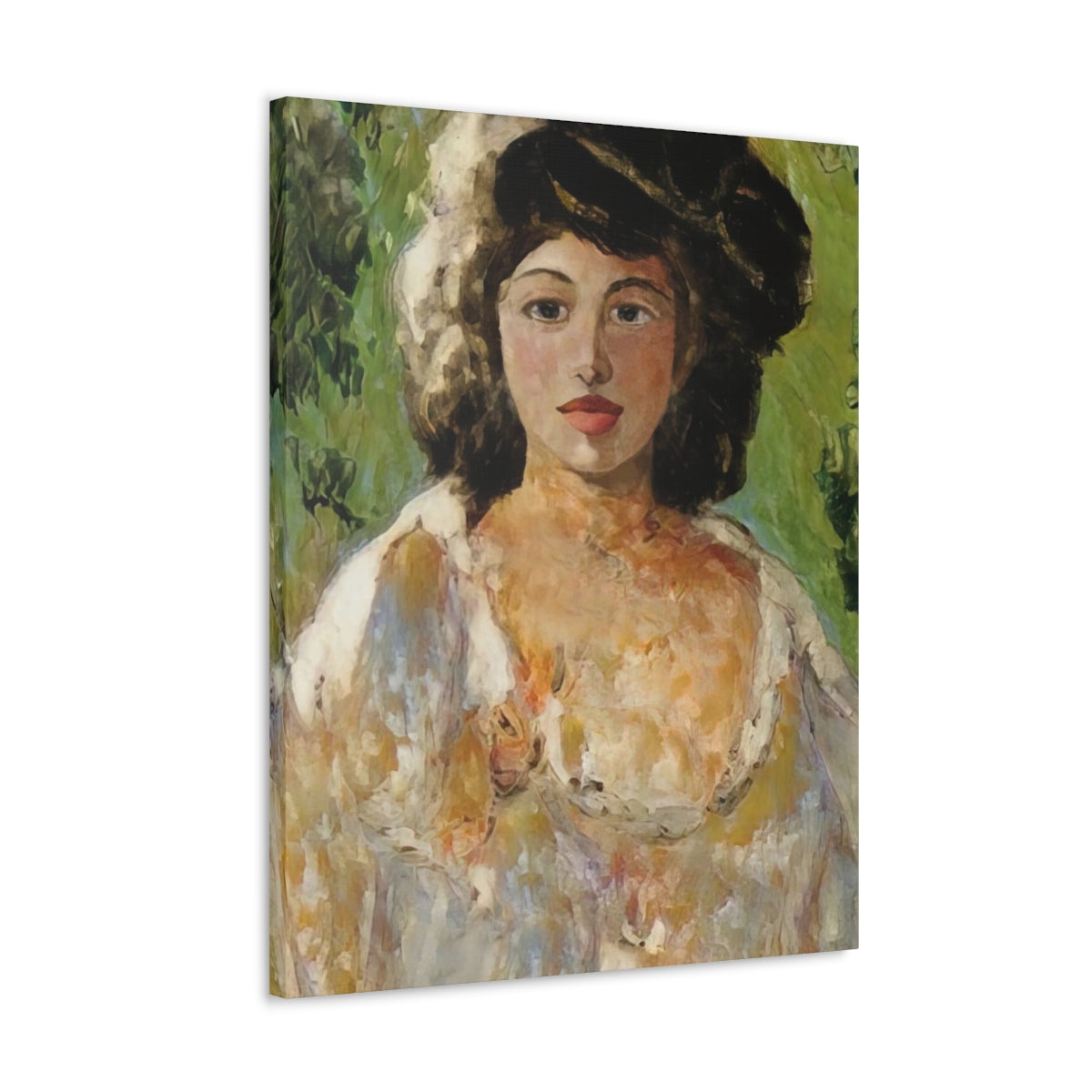 Portrait of A Woman In A Garden - Canvas Gallery Wraps