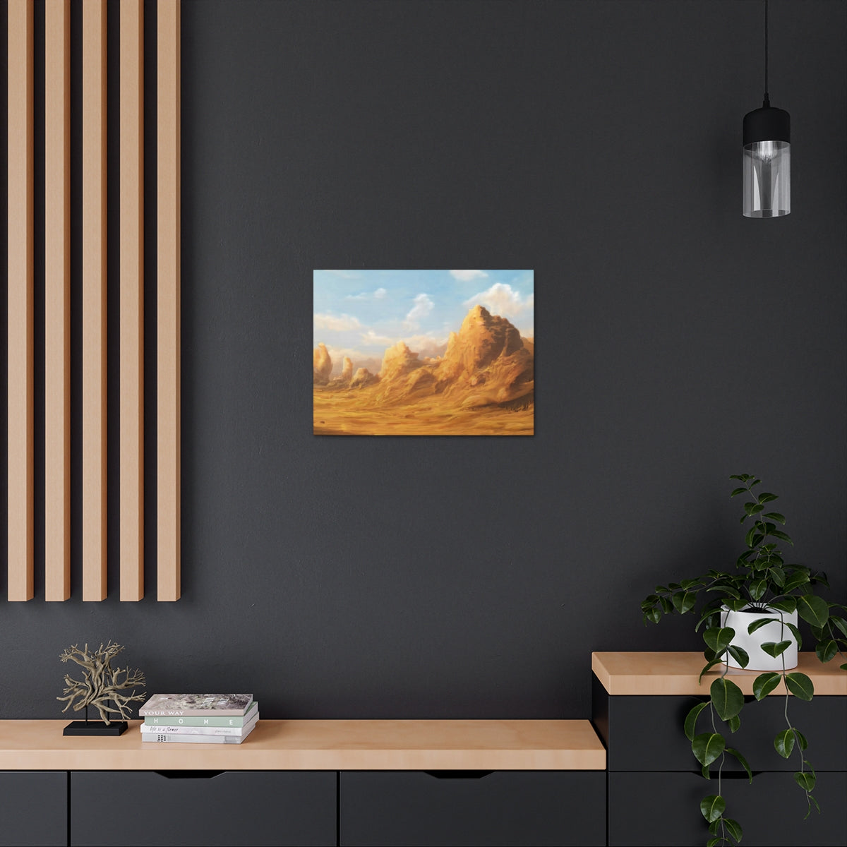 Golden Desert Valley - Canvas Gallery Wraps