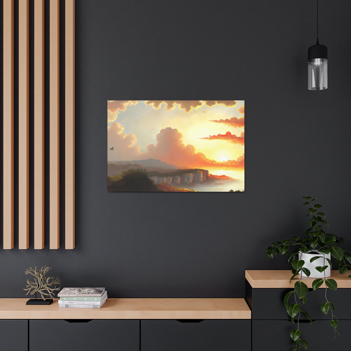 Landscape of Greco-Roman Sunset - Canvas Gallery Wraps