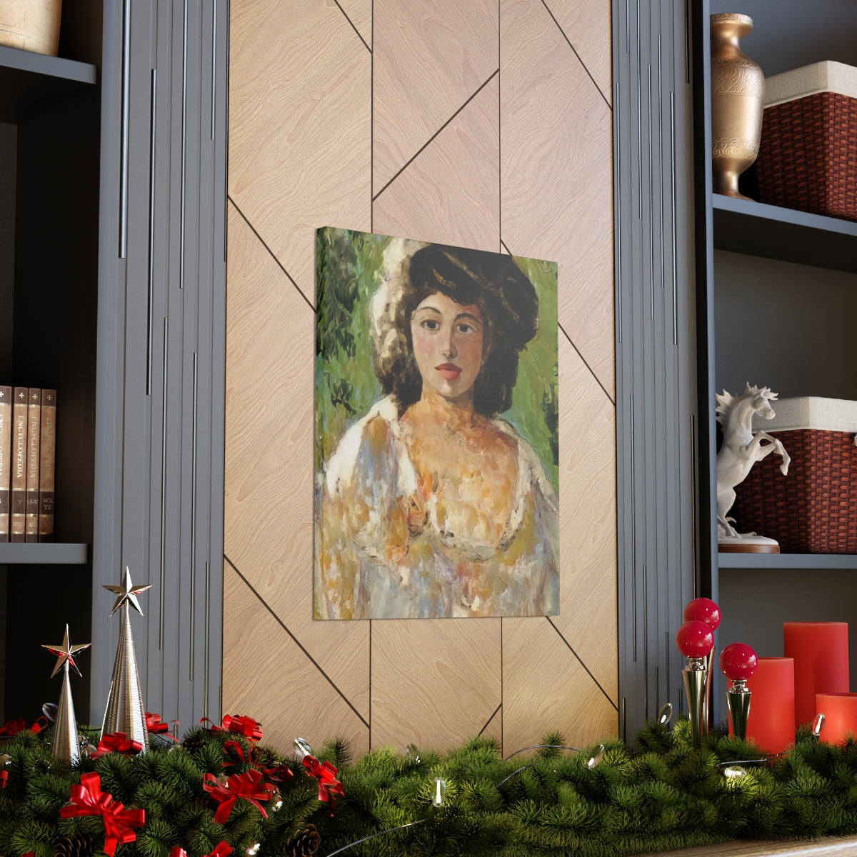 Portrait of A Woman In A Garden - Canvas Gallery Wraps