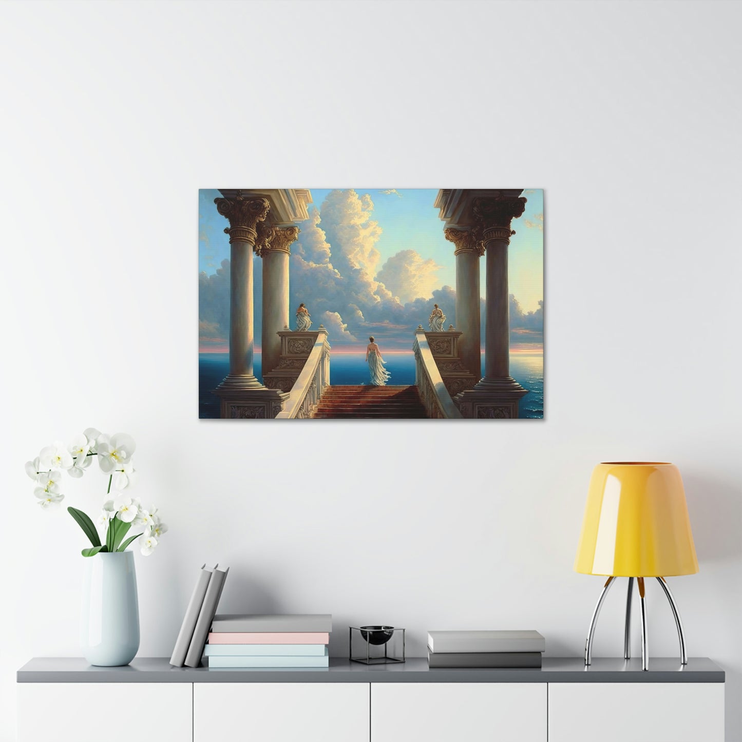 Seaside Temple / Ocean Overlook Stairway - Canvas Gallery Wraps