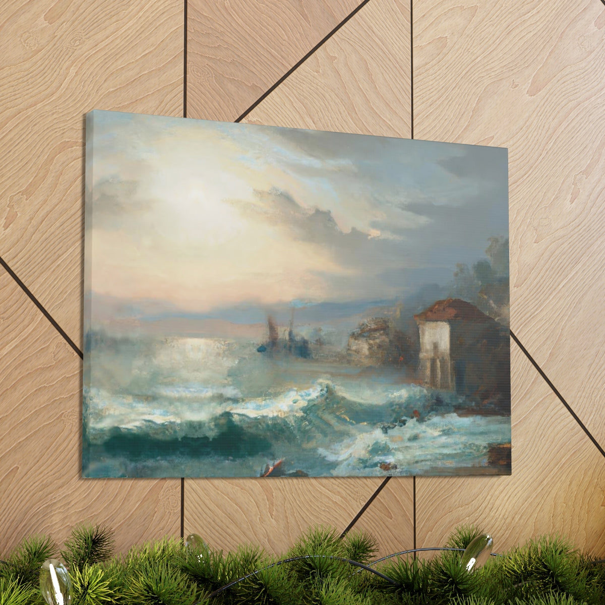 Fishing Village By The Sea - Canvas Gallery Wraps