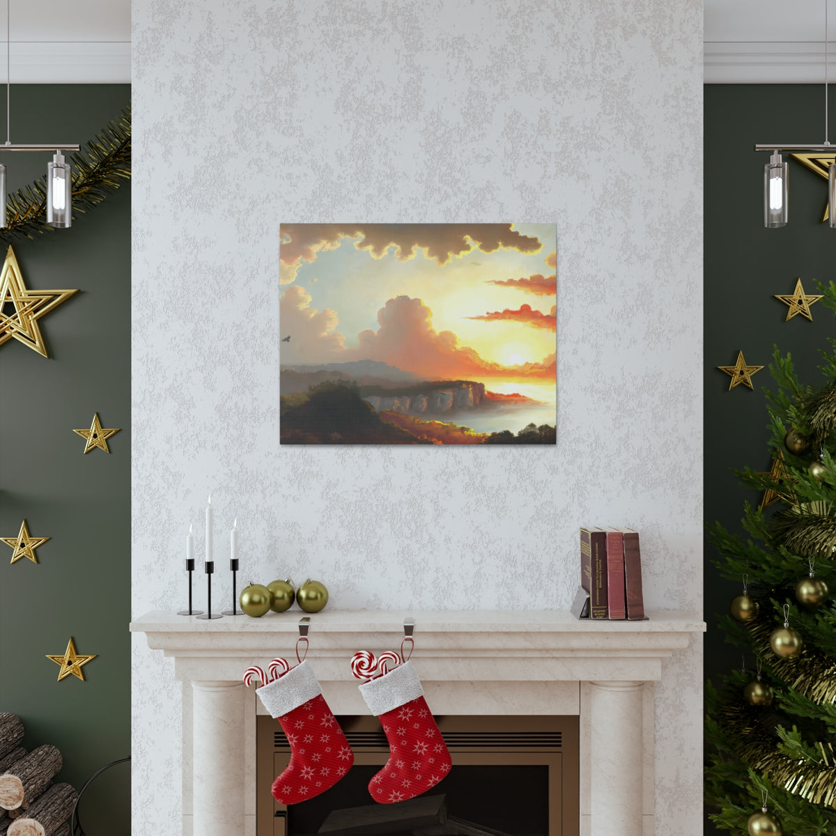 Landscape of Greco-Roman Sunset - Canvas Gallery Wraps