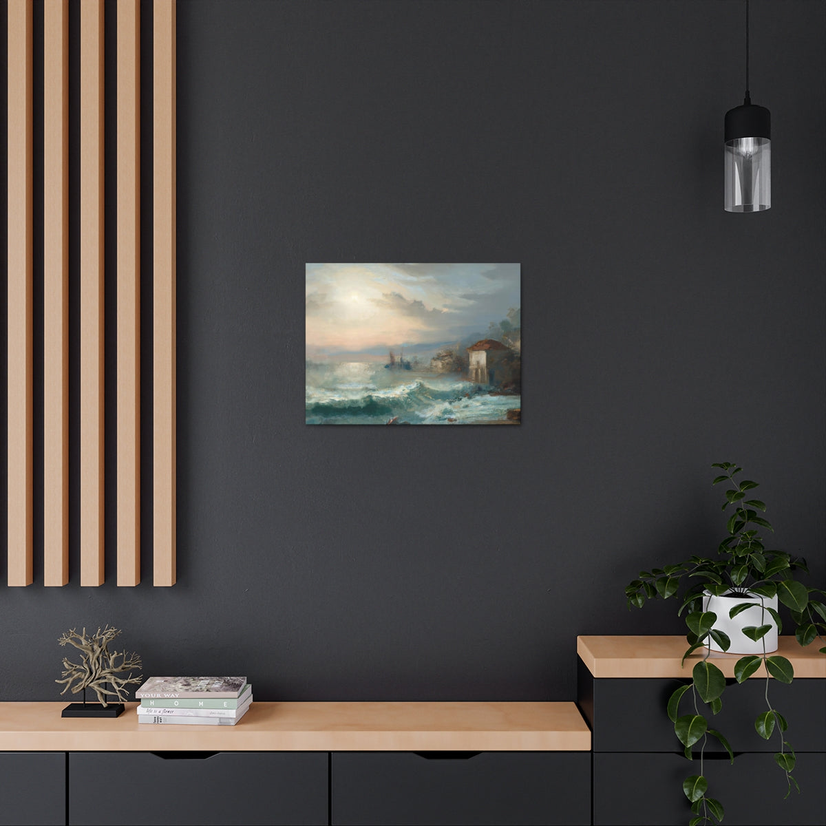 Fishing Village By The Sea - Canvas Gallery Wraps