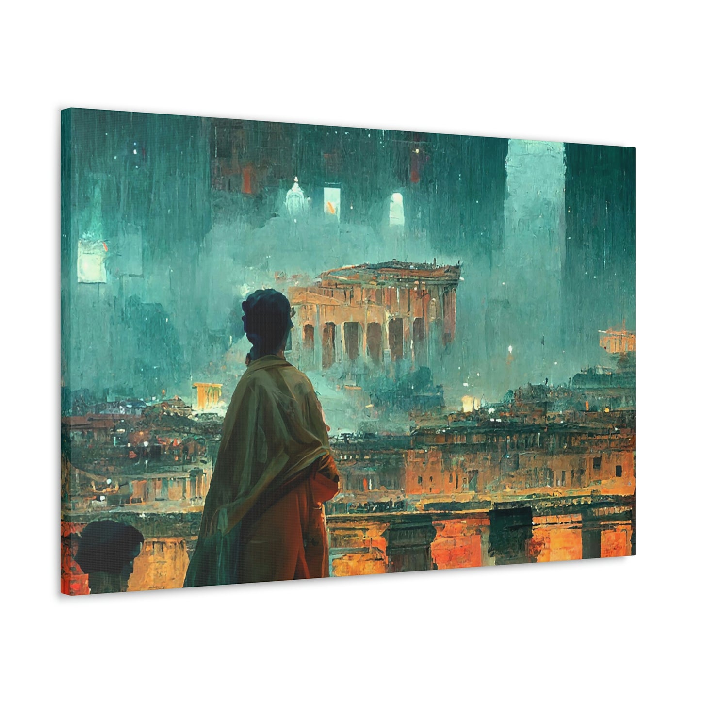 Cyberpunk Ancient Rome - Canvas Gallery Wraps