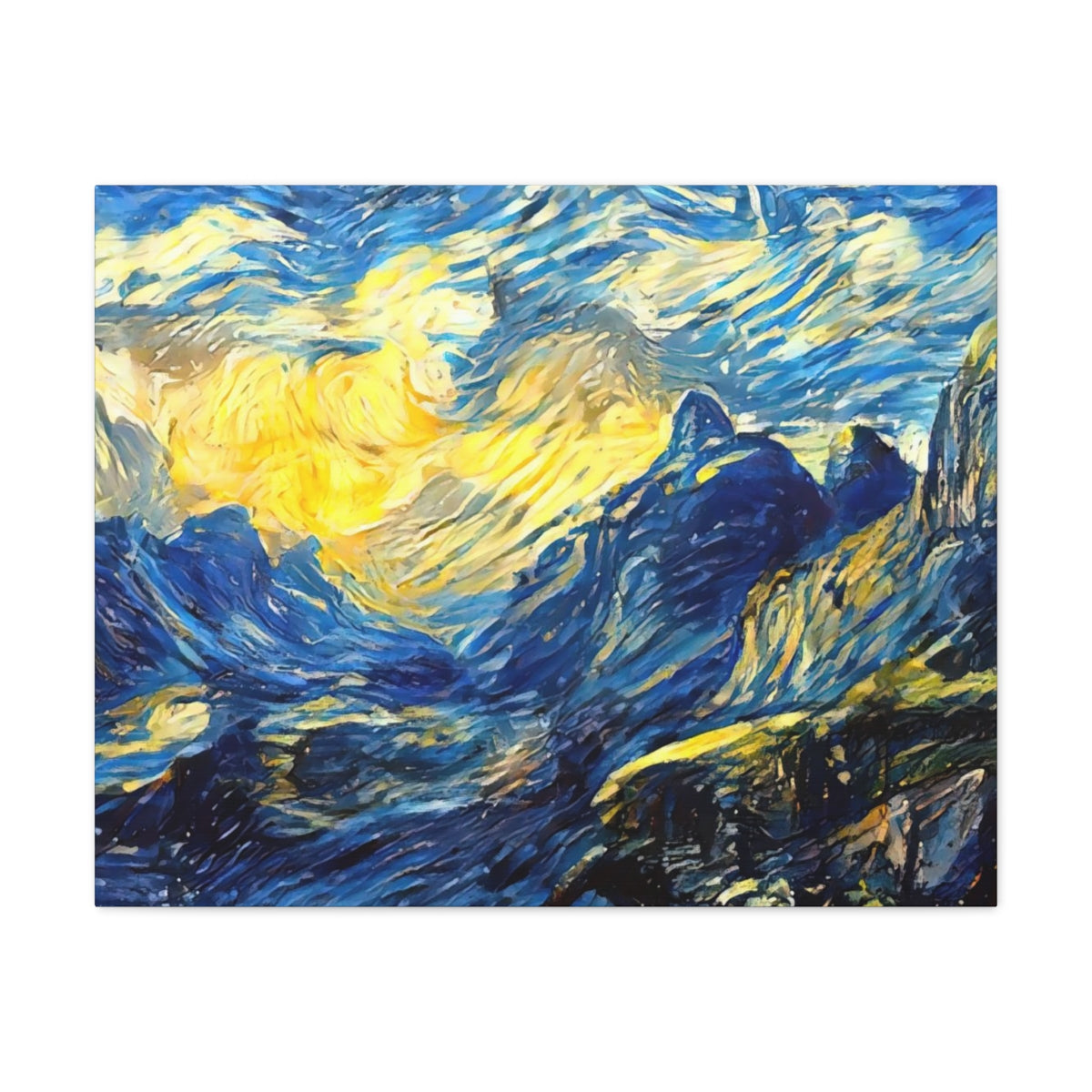 Mountainside Night - Canvas Gallery Wraps