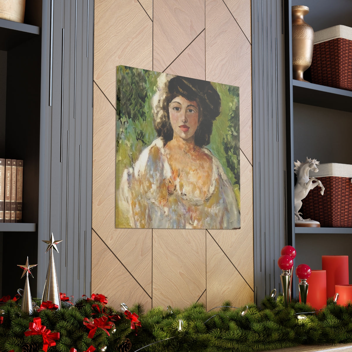 Portrait of A Woman In A Garden - Canvas Gallery Wraps