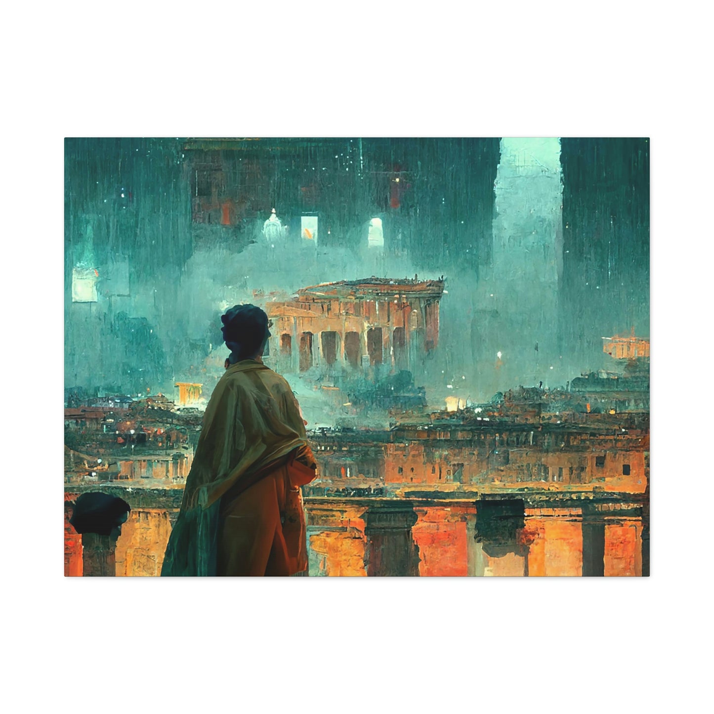 Cyberpunk Ancient Rome - Canvas Gallery Wraps