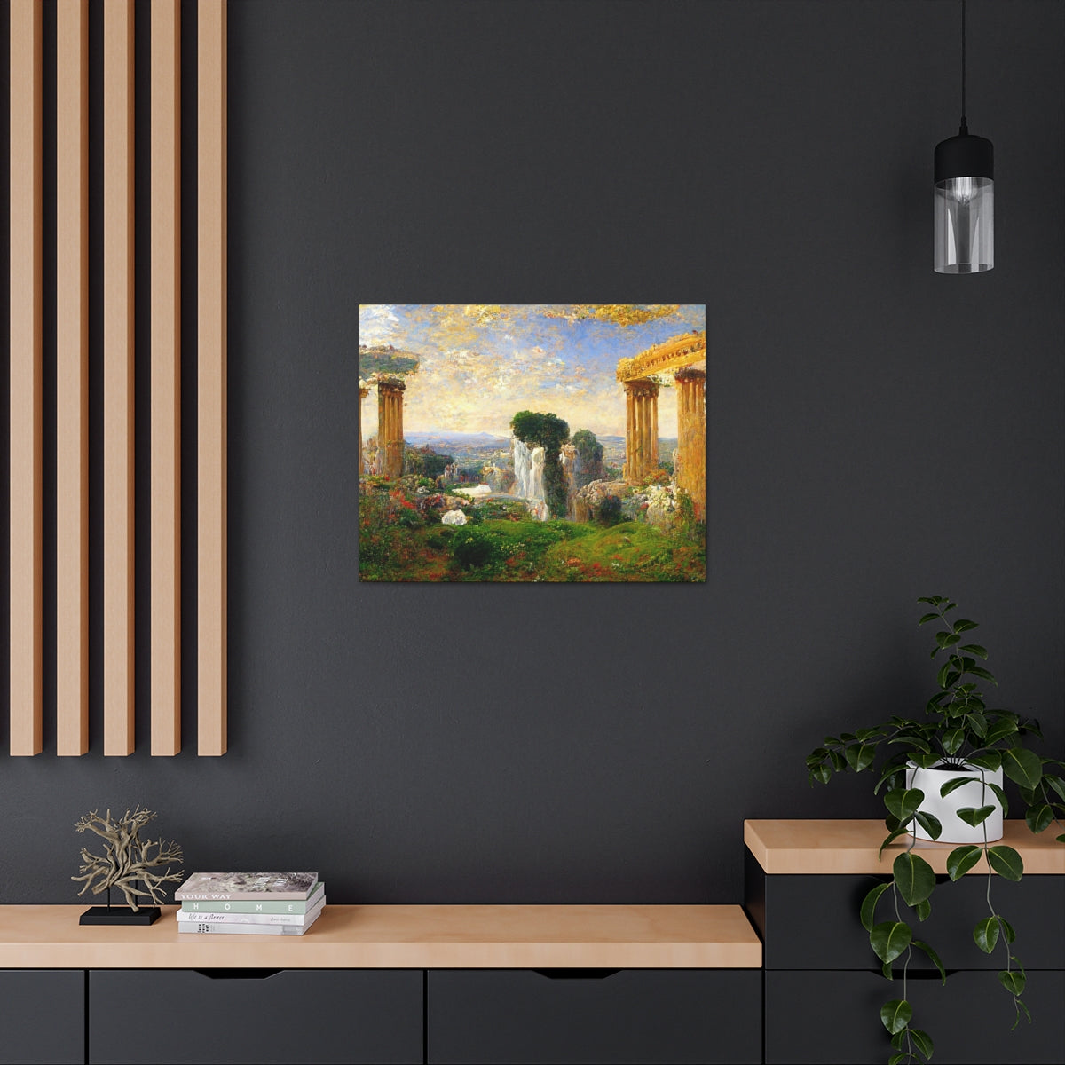 Greek Landscape In Impressionistic Style - Canvas Gallery Wraps