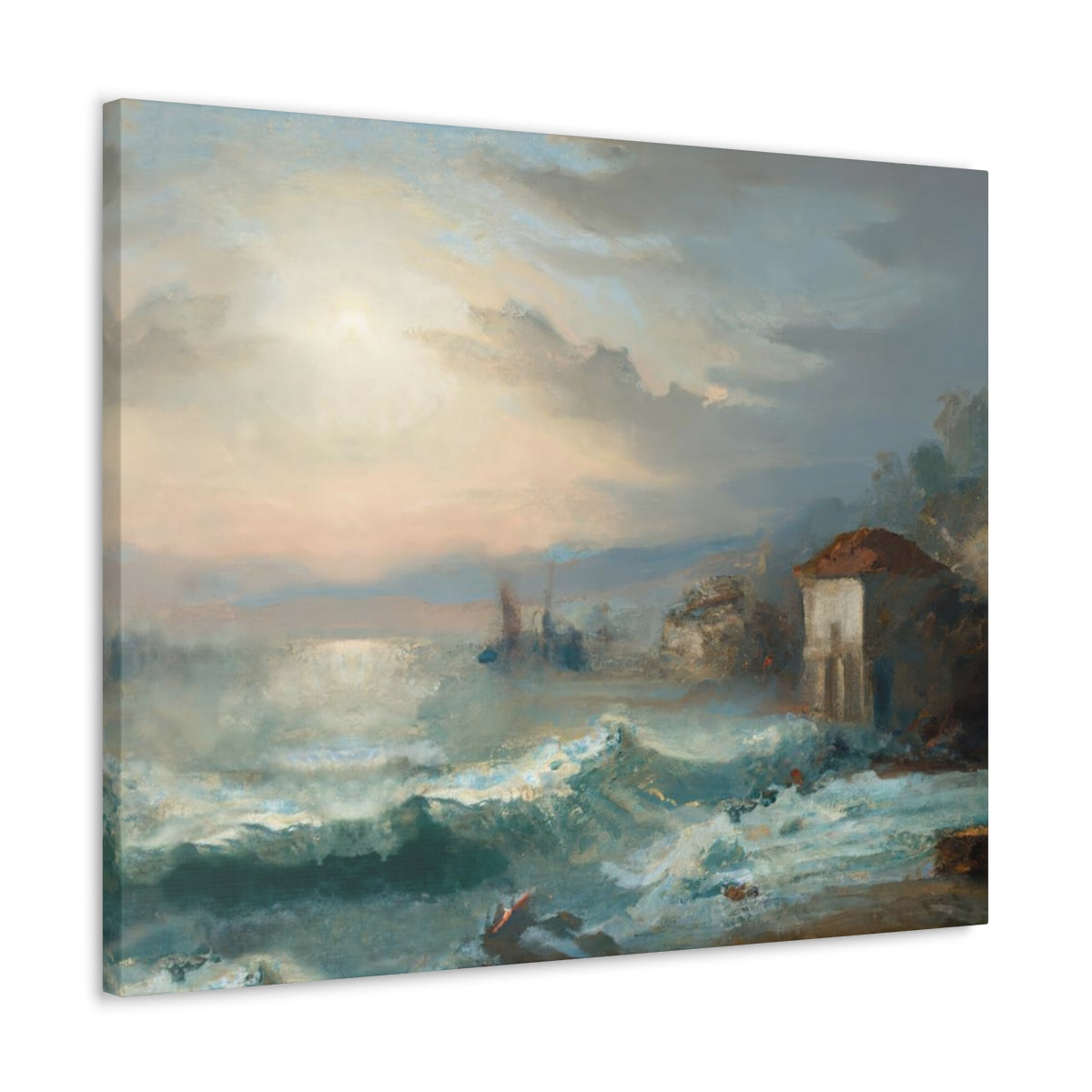 Fishing Village By The Sea - Canvas Gallery Wraps