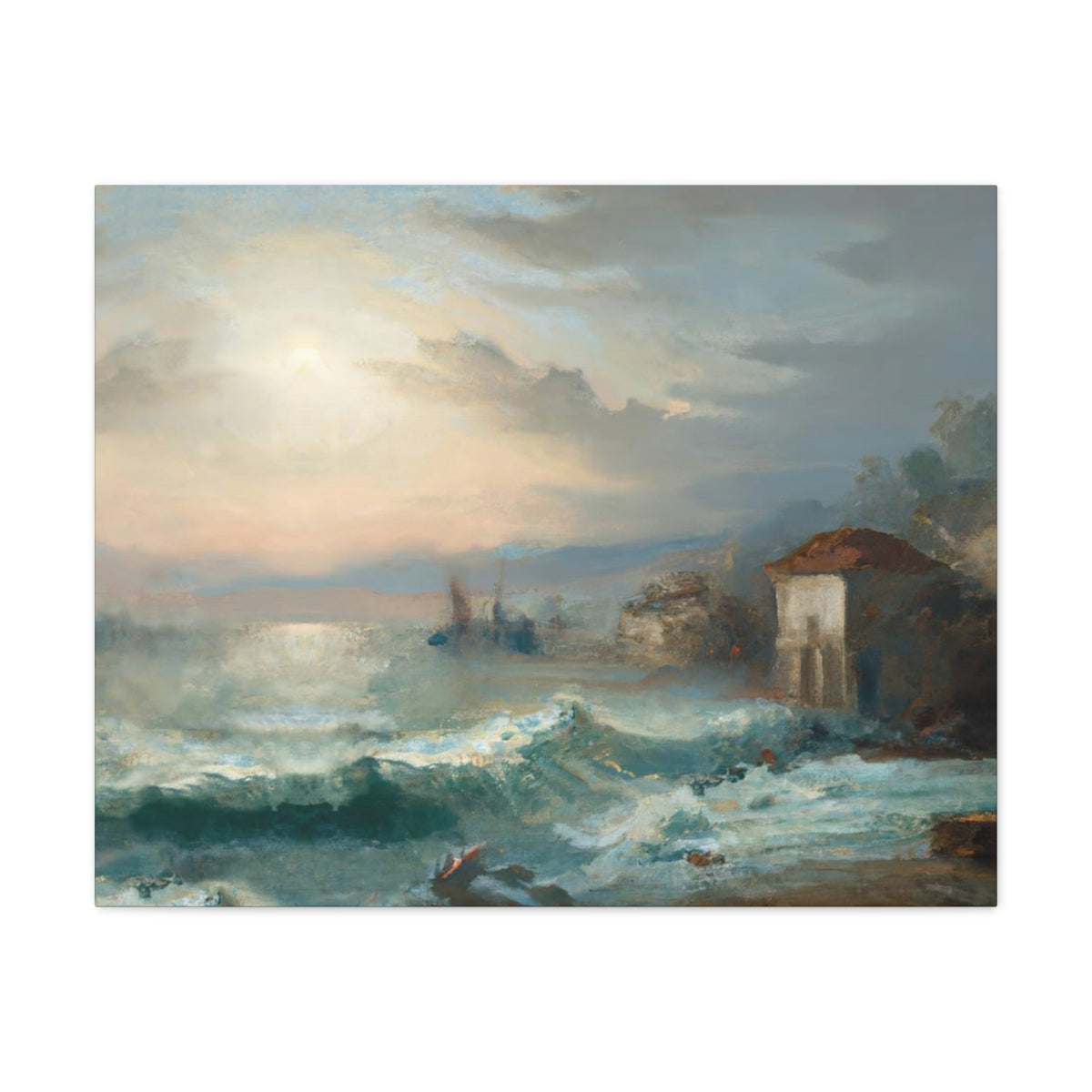 Fishing Village By The Sea - Canvas Gallery Wraps