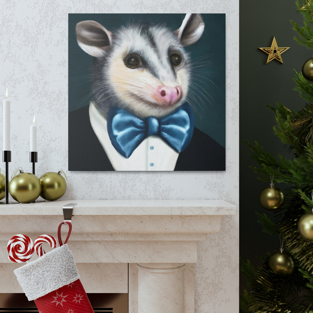 BowTiedOpossum - Canvas Gallery Wraps