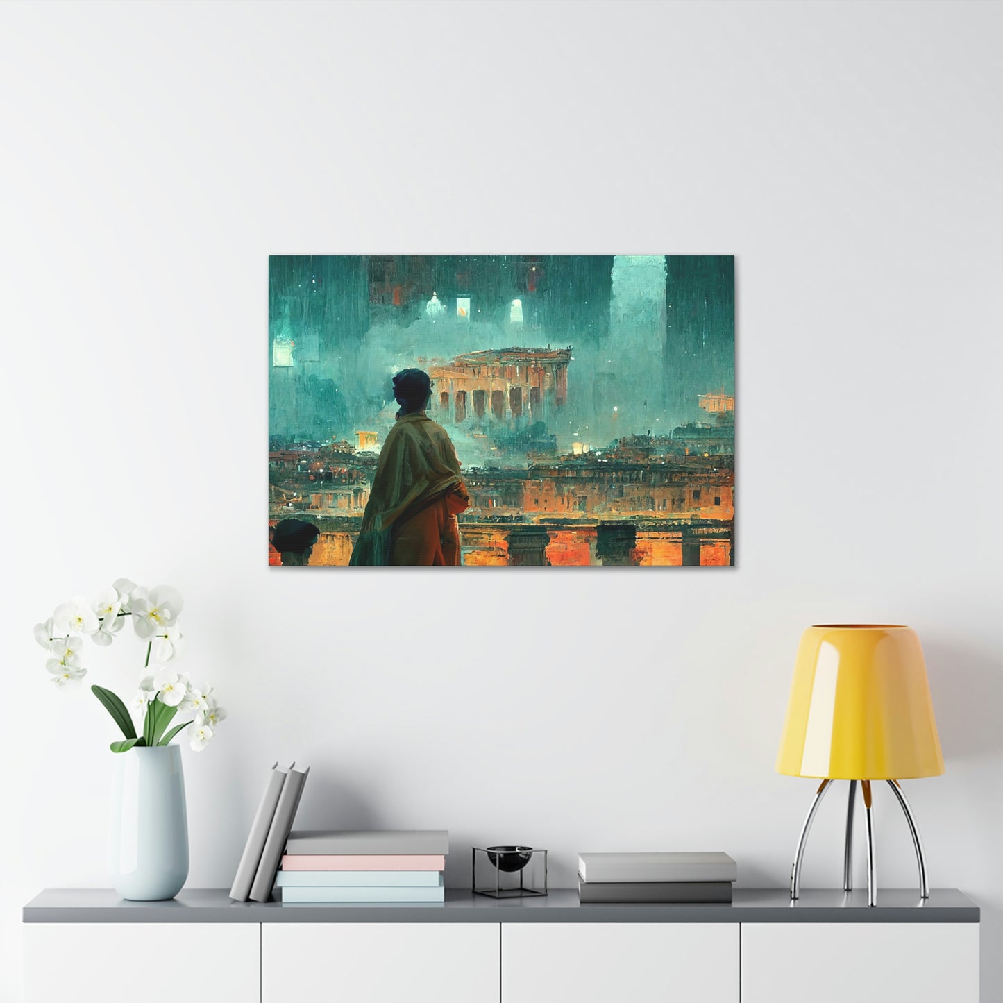 Cyberpunk Ancient Rome - Canvas Gallery Wraps