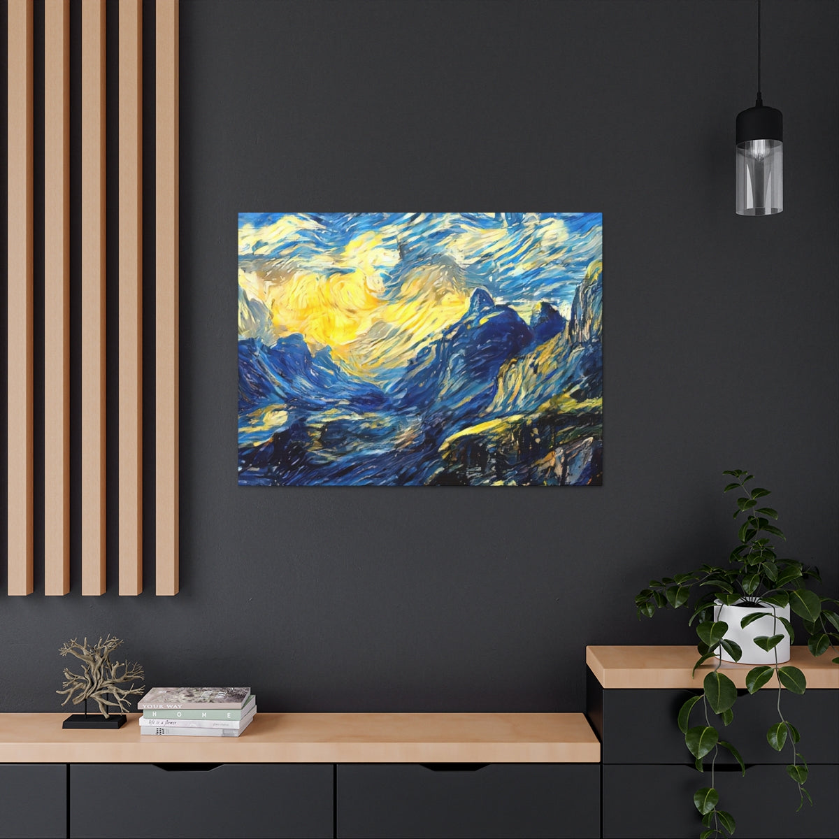 Mountainside Night - Canvas Gallery Wraps