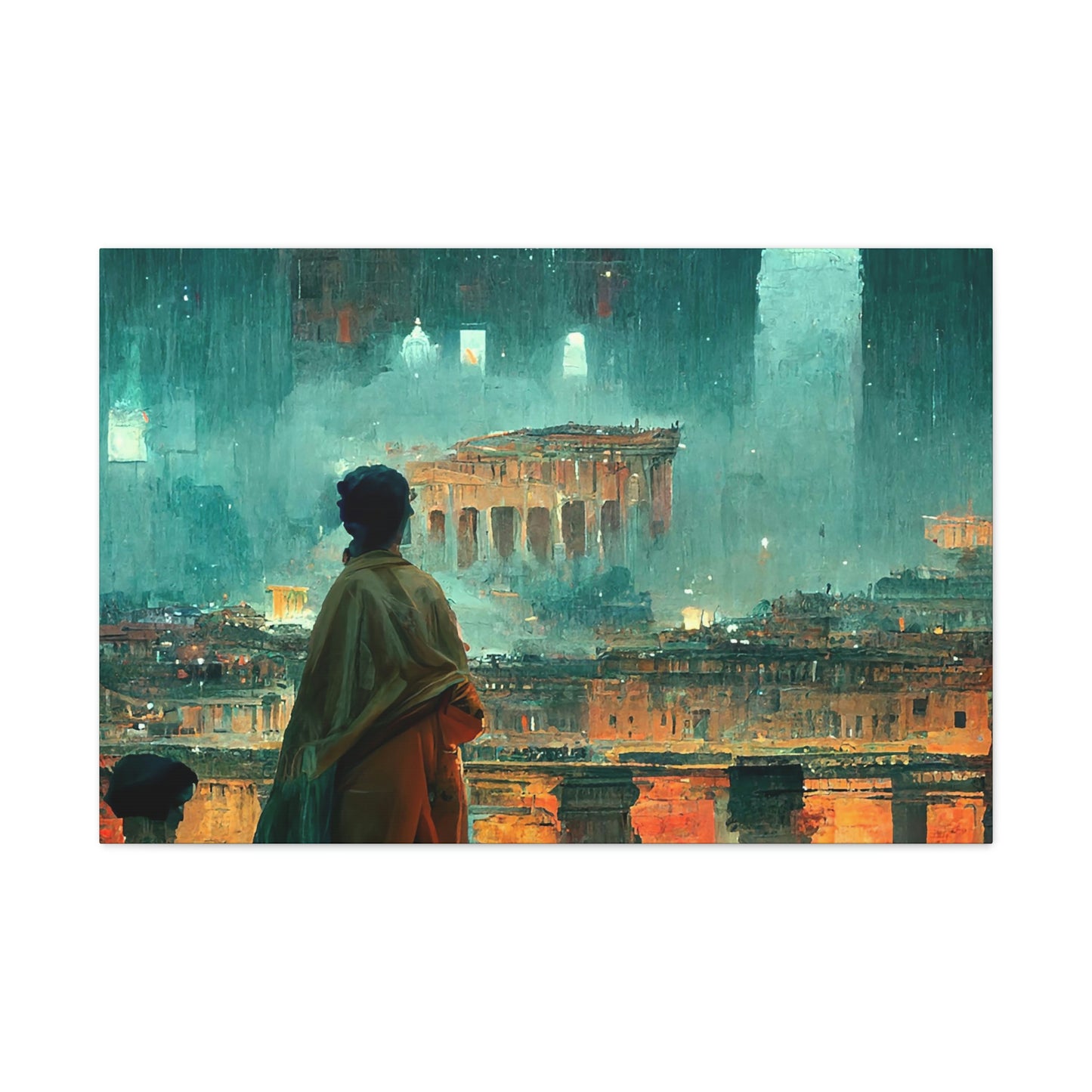 Cyberpunk Ancient Rome - Canvas Gallery Wraps