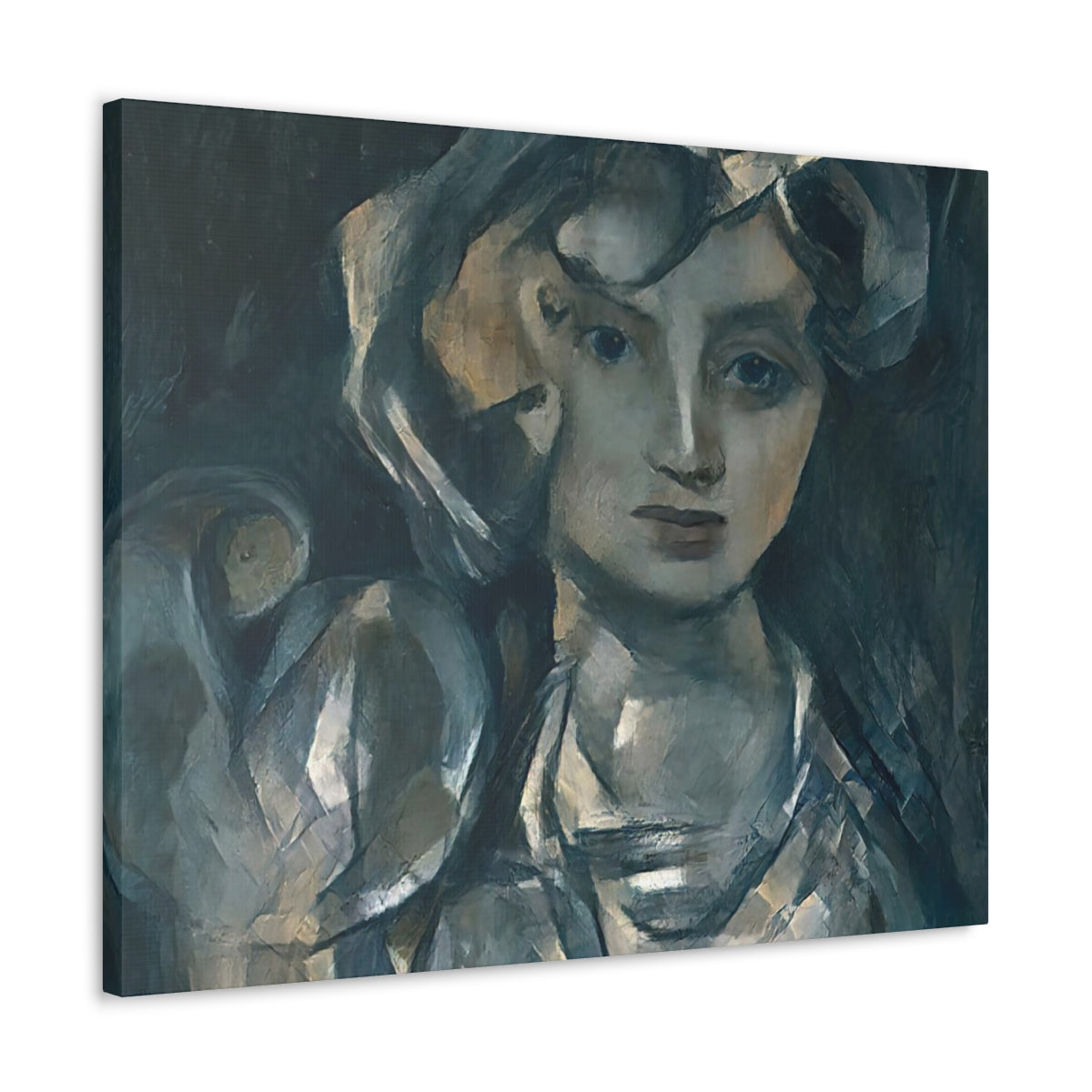 Cubist Woman With Hand Mirror - Canvas Gallery Wraps