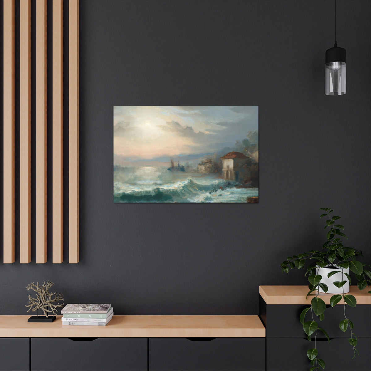 Fishing Village By The Sea - Canvas Gallery Wraps