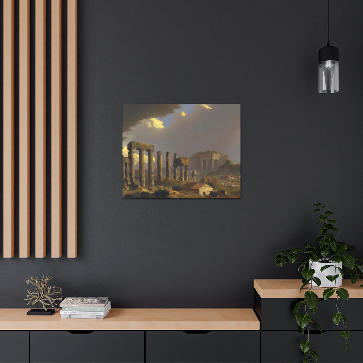 Landscape of Greco-Roman Ruins - Canvas Gallery Wraps