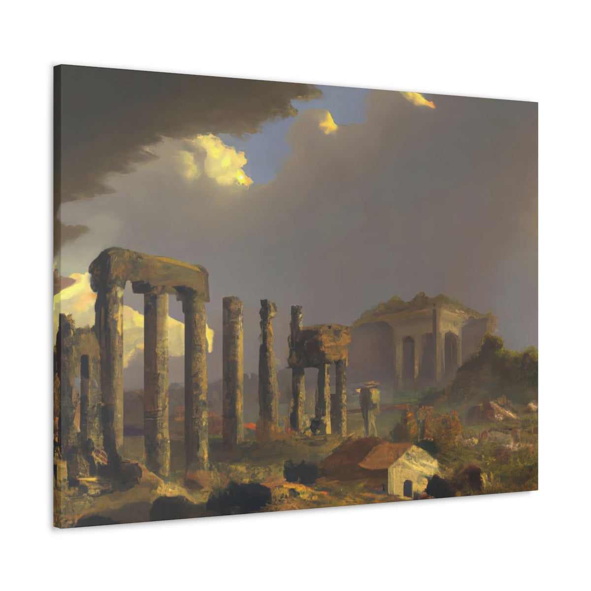 Landscape of Greco-Roman Ruins - Canvas Gallery Wraps