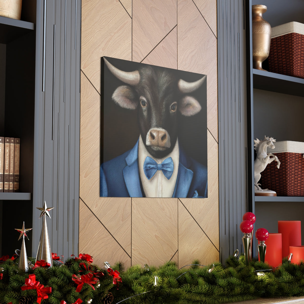 BowTiedBull - Canvas Gallery Wraps