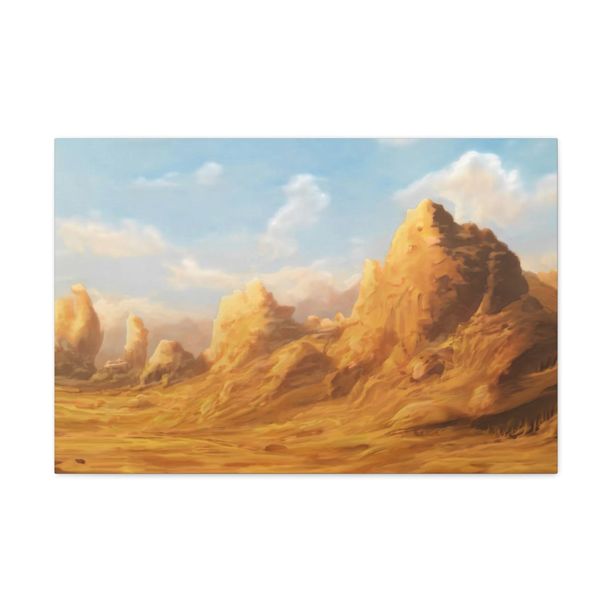 Golden Desert Valley - Canvas Gallery Wraps