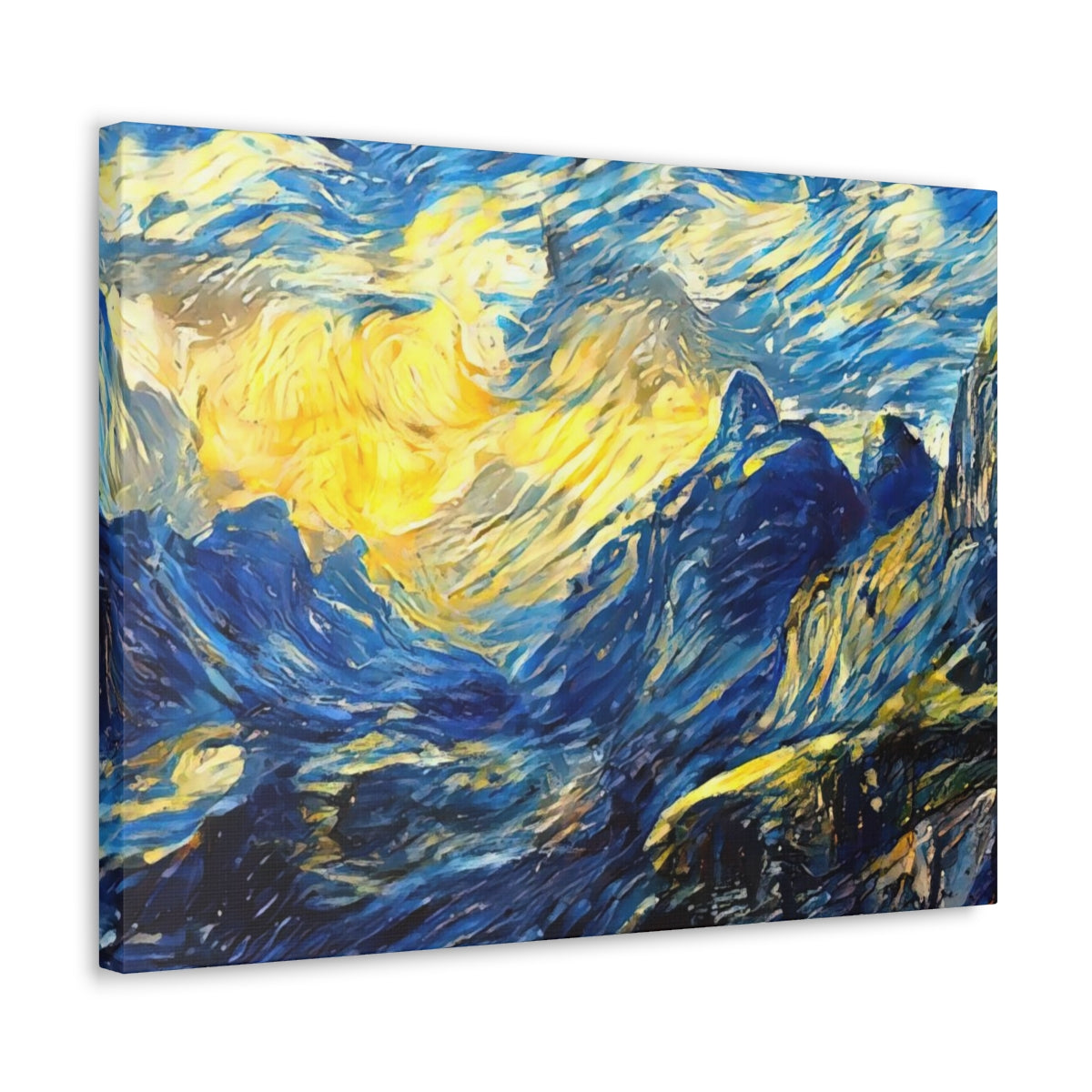 Mountainside Night - Canvas Gallery Wraps