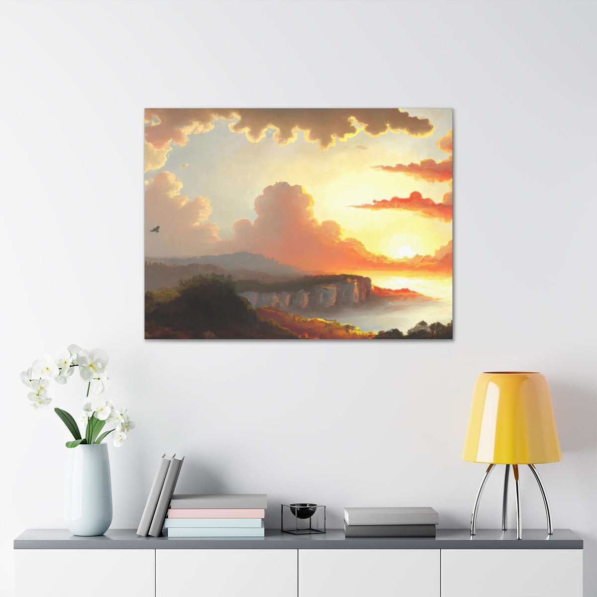 Landscape of Greco-Roman Sunset - Canvas Gallery Wraps