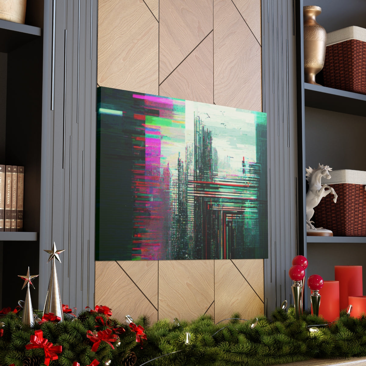 Cybernetic Glitch 1 - Canvas Gallery Wraps