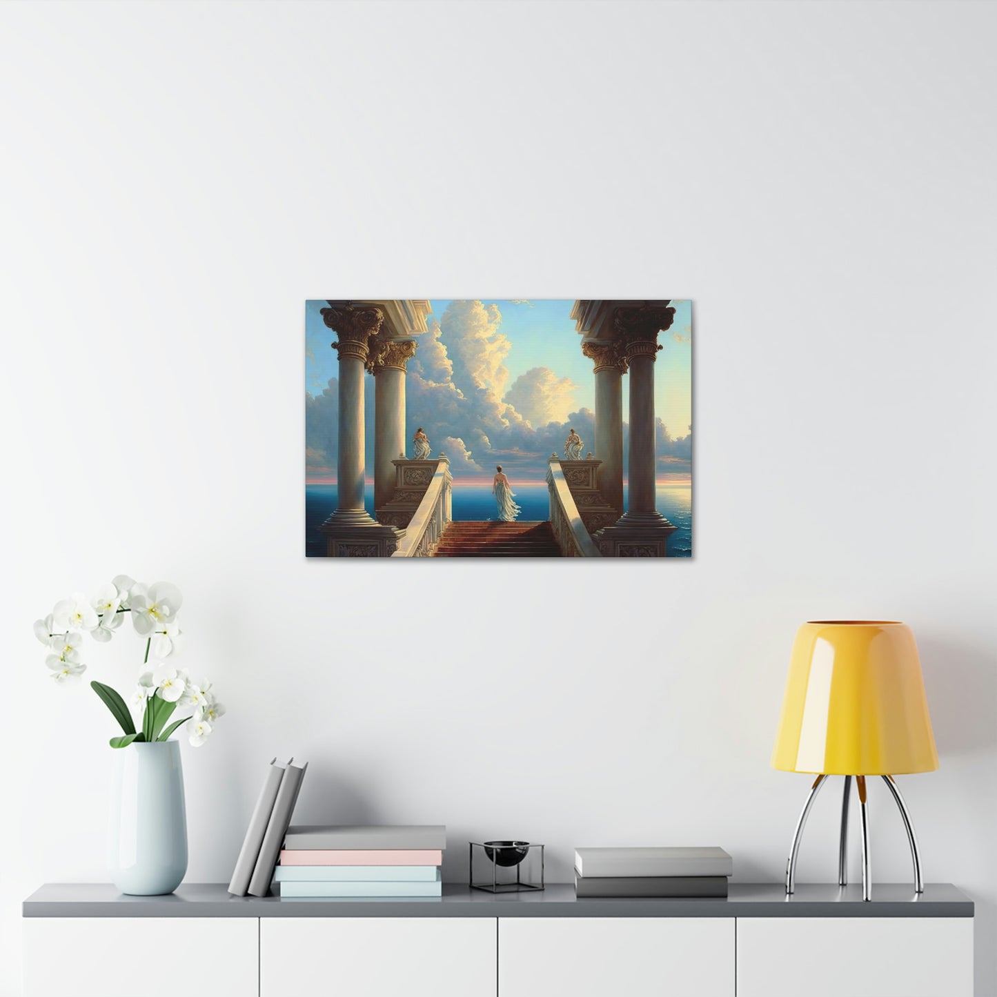 Seaside Temple / Ocean Overlook Stairway - Canvas Gallery Wraps