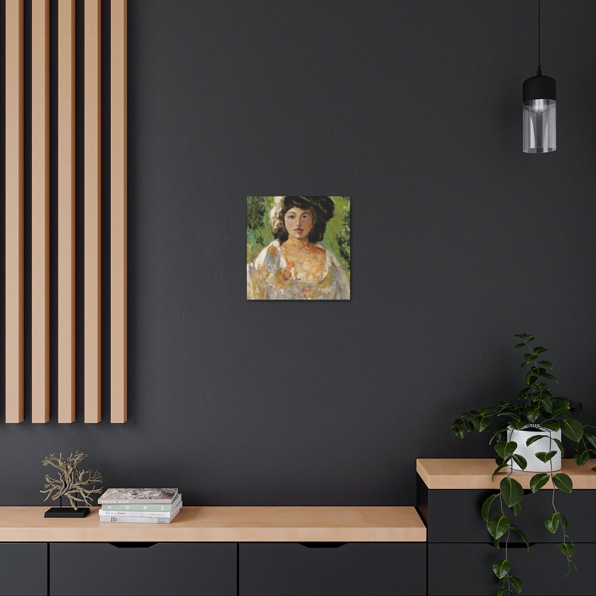 Portrait of A Woman In A Garden - Canvas Gallery Wraps