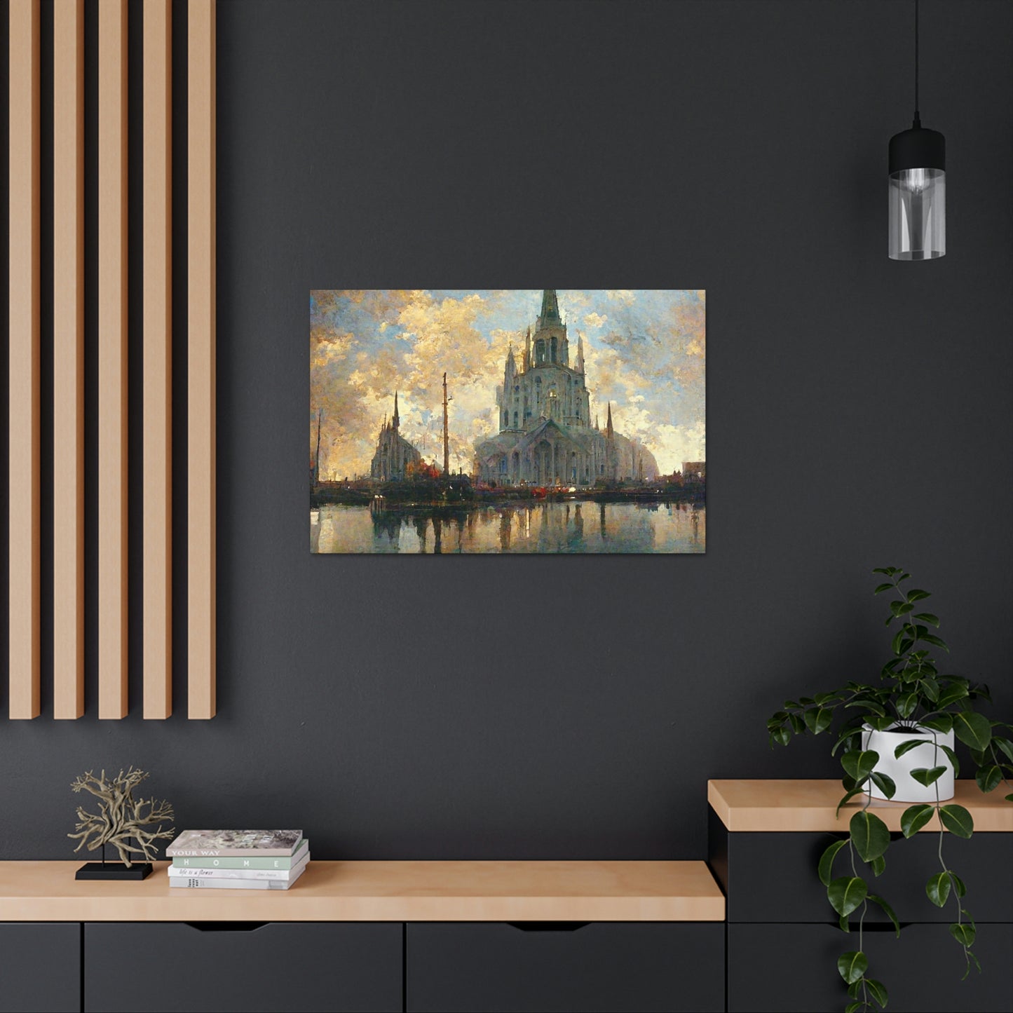 Impressionist Cathedral At Dawn - Canvas Gallery Wraps