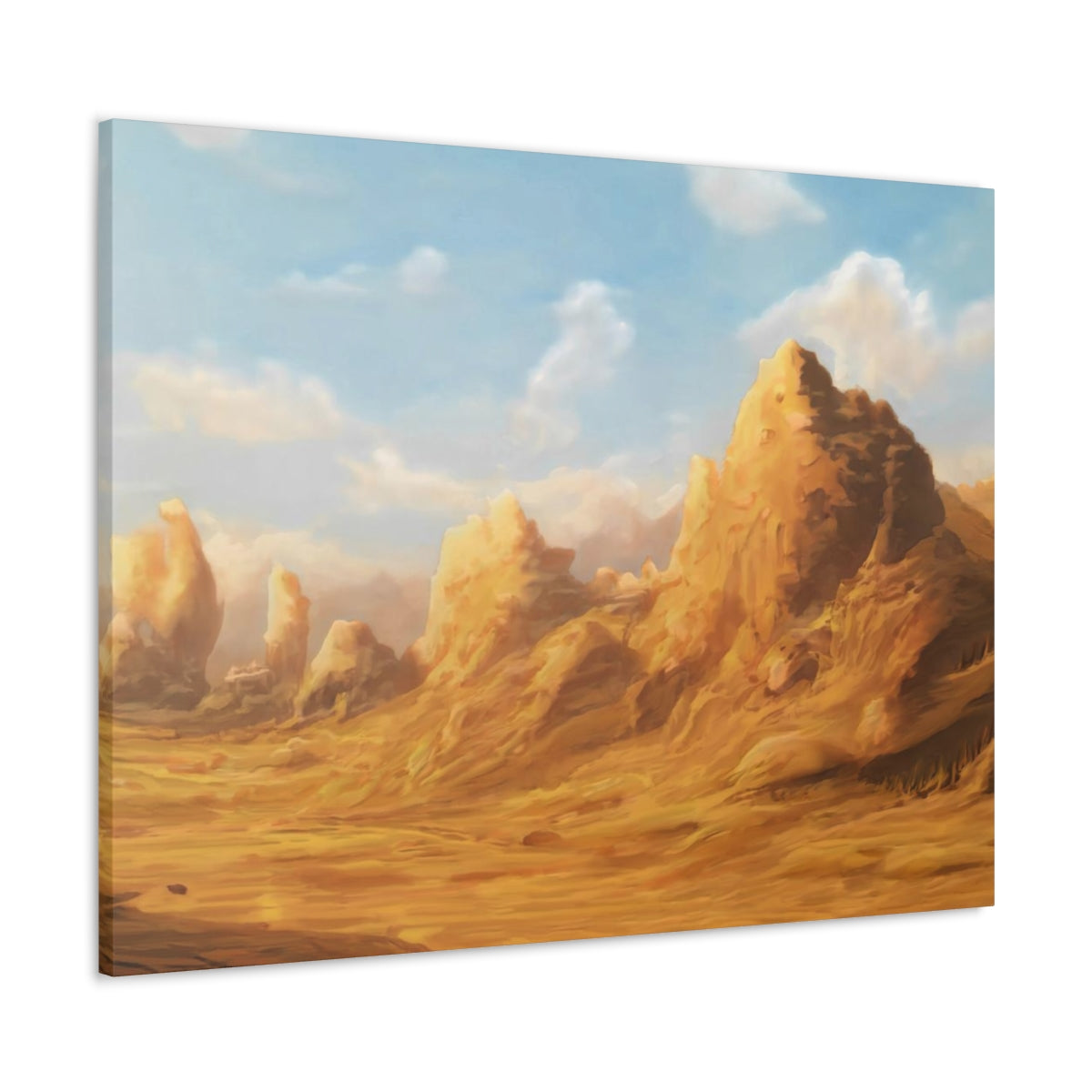 Golden Desert Valley - Canvas Gallery Wraps