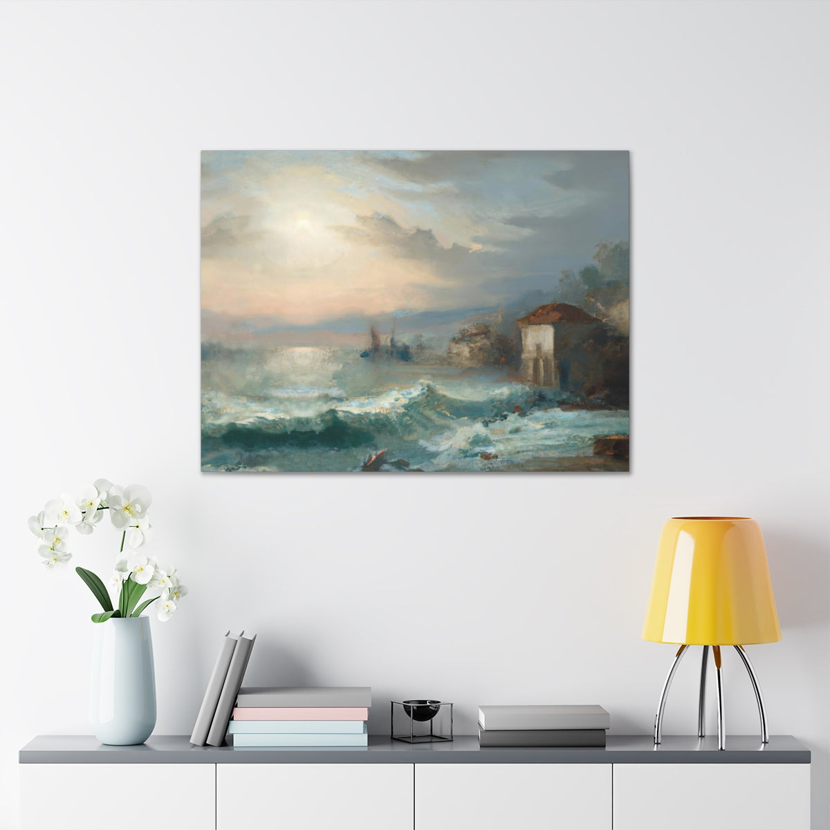 Fishing Village By The Sea - Canvas Gallery Wraps