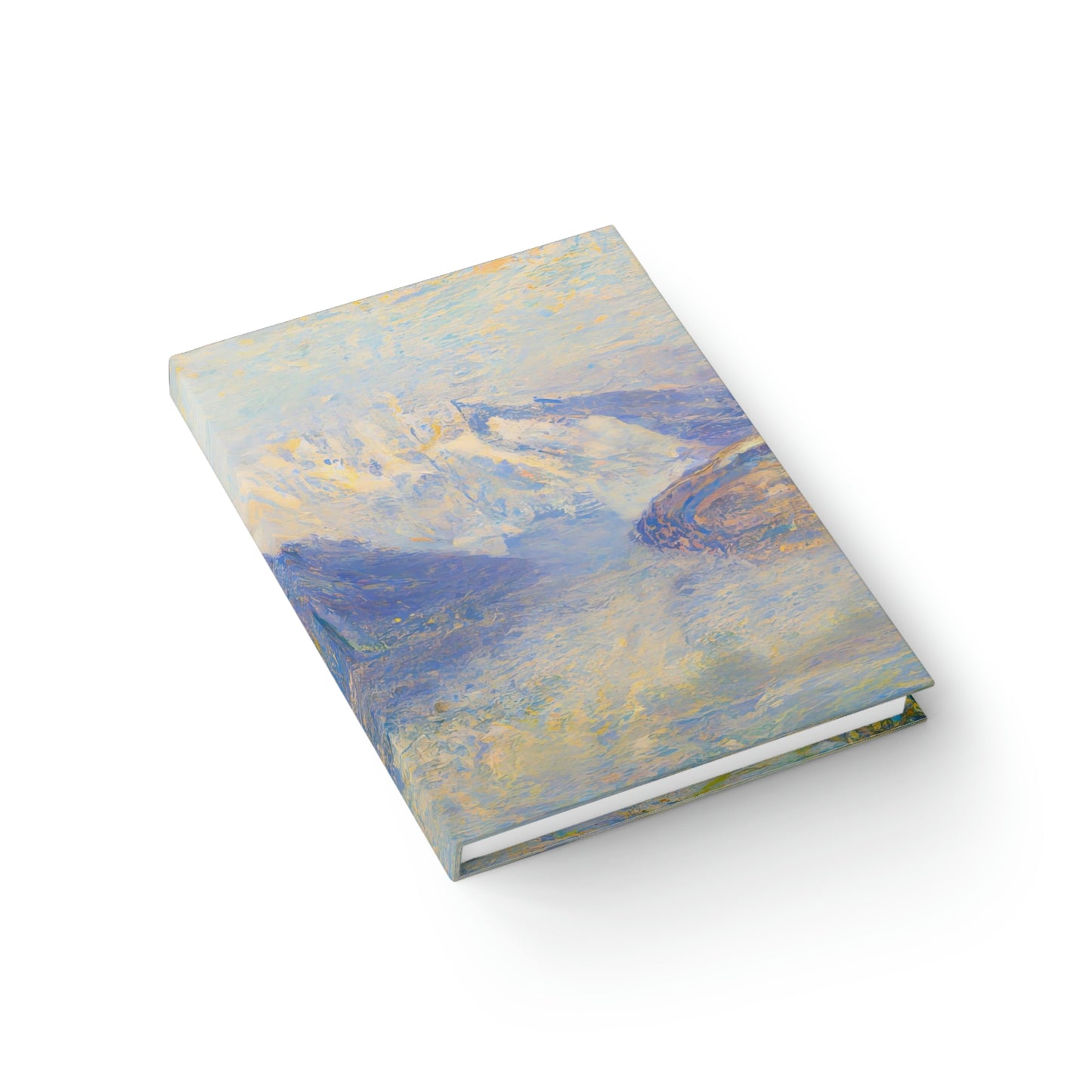 Impressionist Mountain Lake Landscape - Blank Hardcover Journal