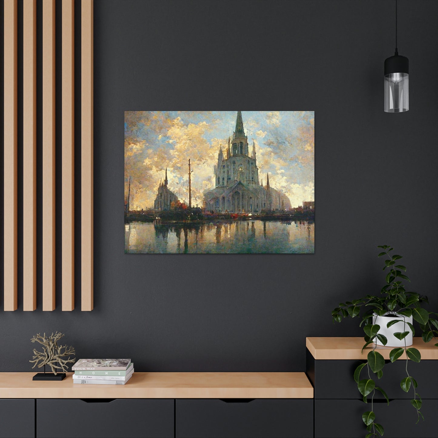 Impressionist Cathedral At Dawn - Canvas Gallery Wraps