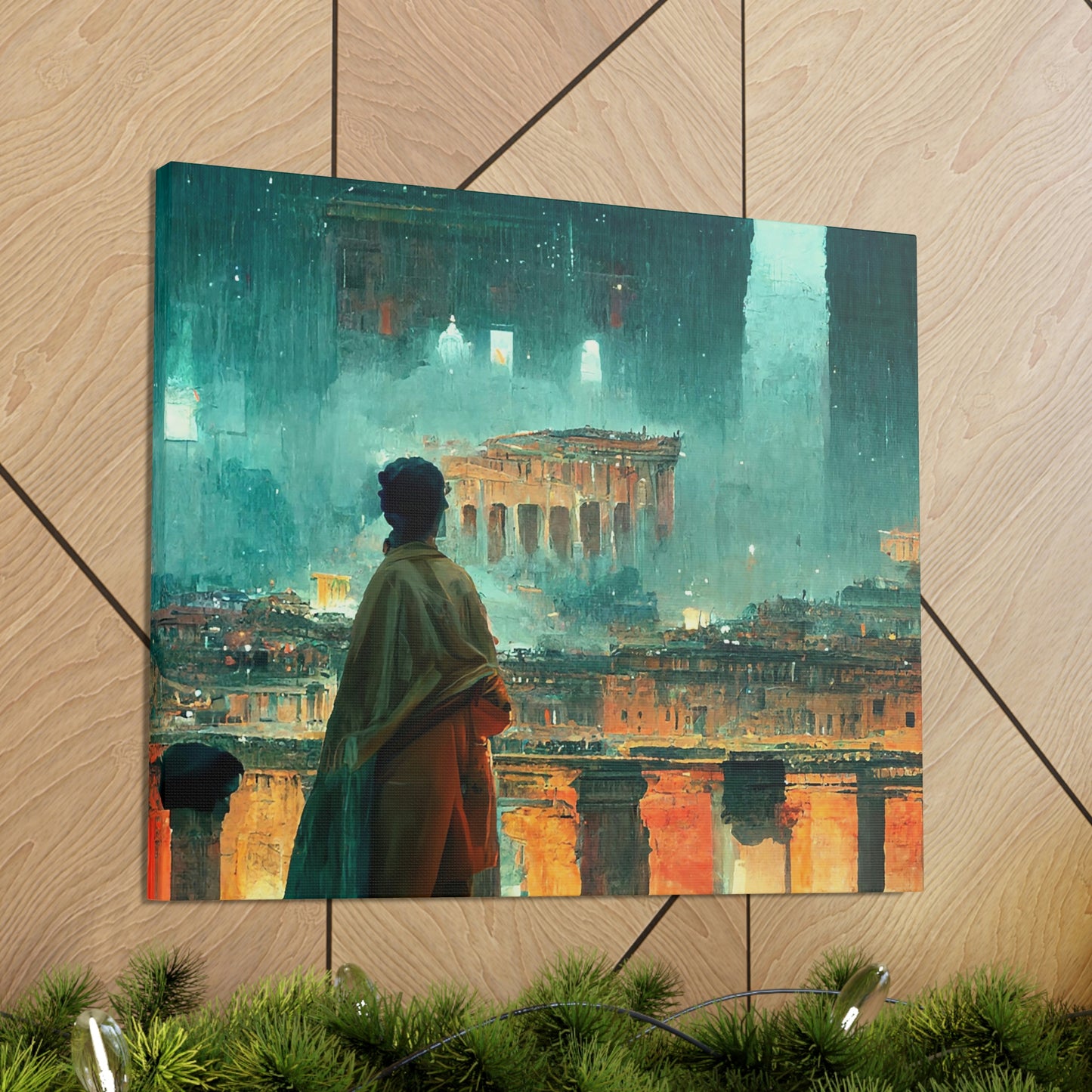 Cyberpunk Ancient Rome - Canvas Gallery Wraps