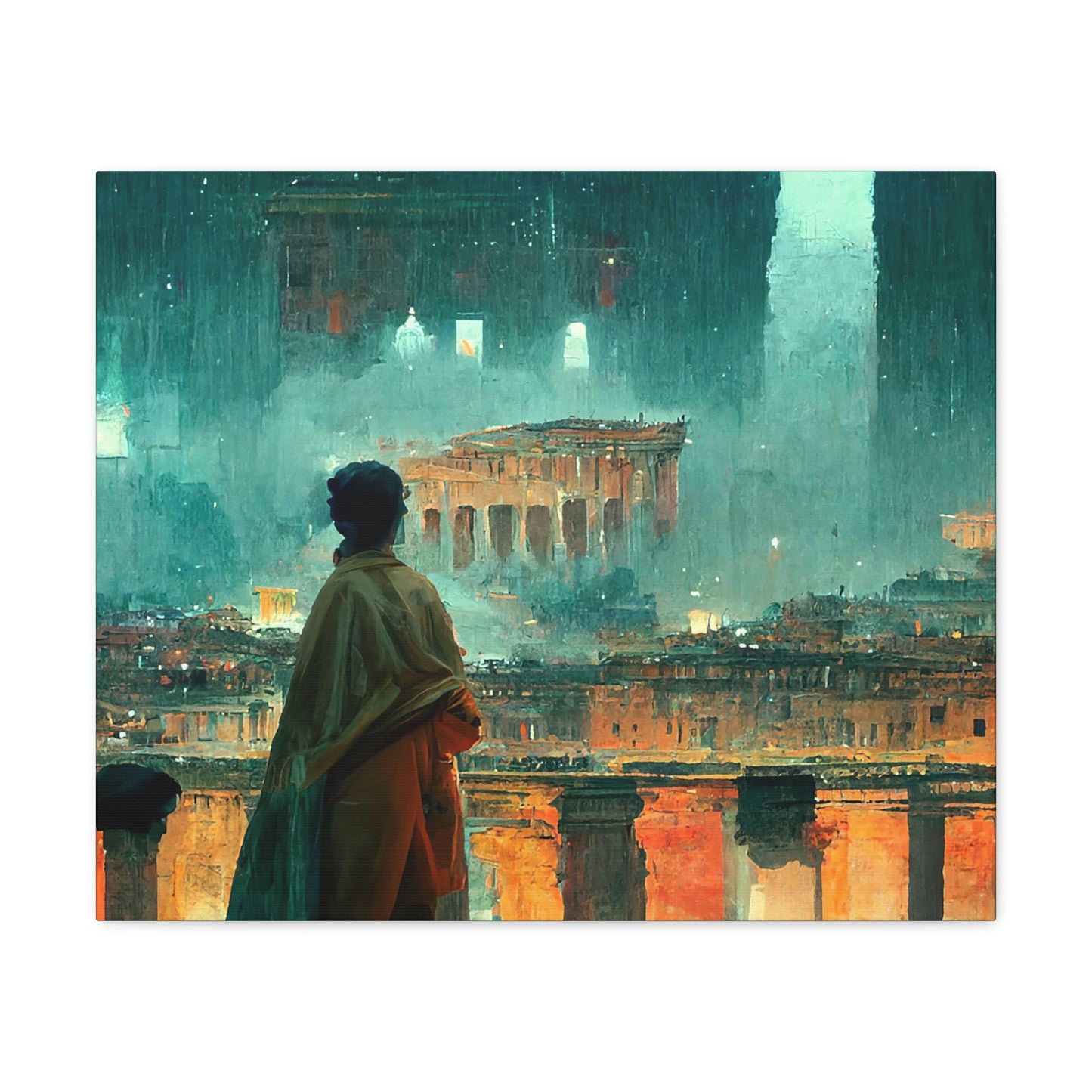 Cyberpunk Ancient Rome - Canvas Gallery Wraps