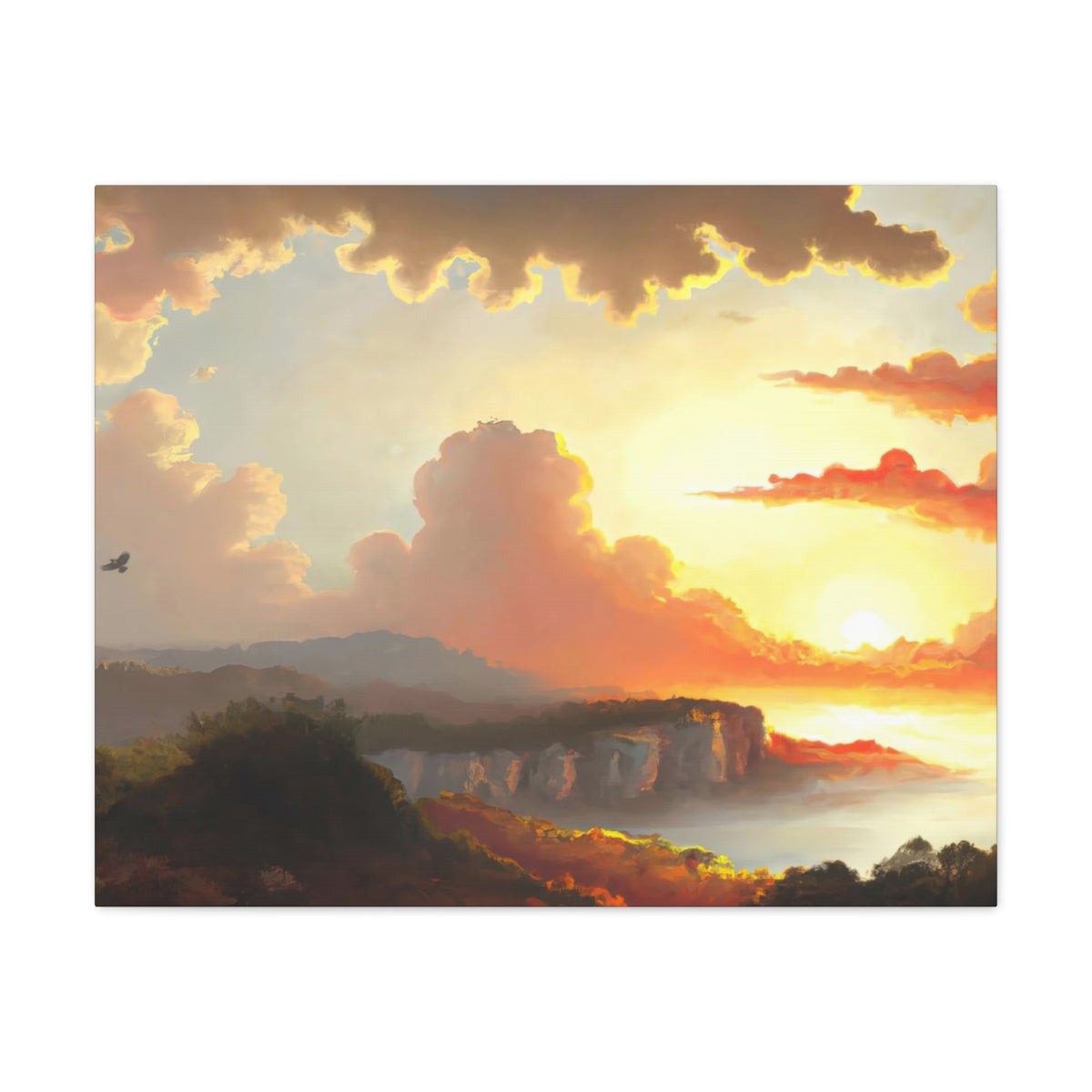 Landscape of Greco-Roman Sunset - Canvas Gallery Wraps