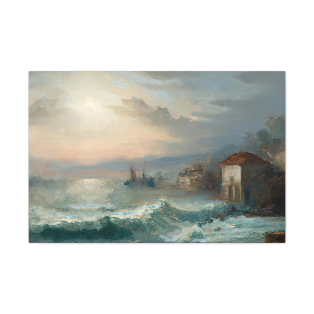 Fishing Village By The Sea - Canvas Gallery Wraps