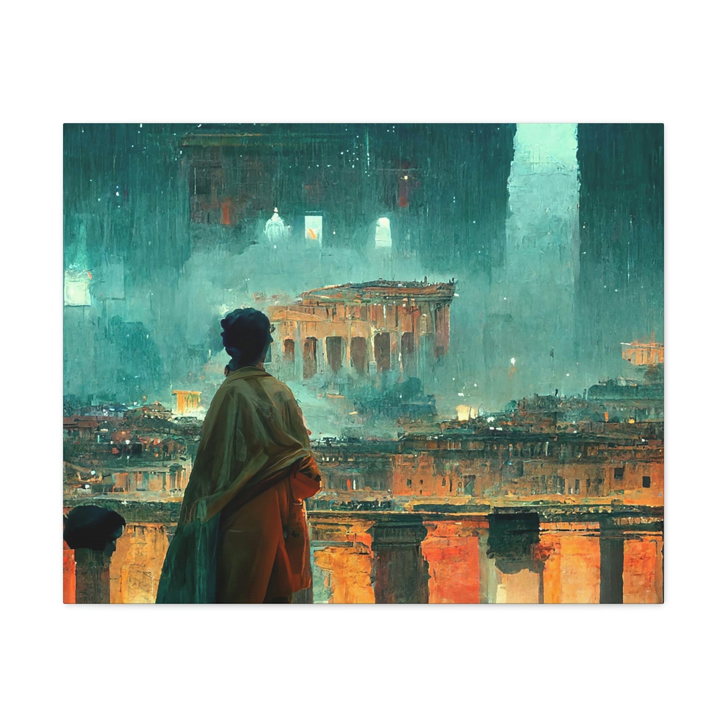 Cyberpunk Ancient Rome - Canvas Gallery Wraps