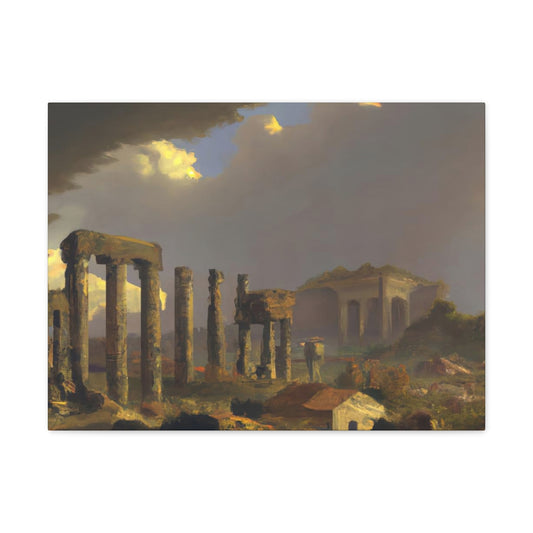 Landscape of Greco-Roman Ruins - Canvas Gallery Wraps