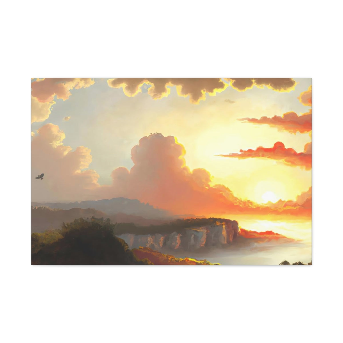 Landscape of Greco-Roman Sunset - Canvas Gallery Wraps