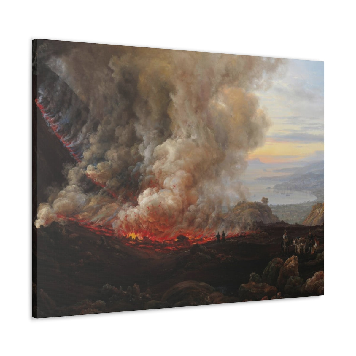 Johan Christian Dahl - An Eruption of Vesuvius - Canvas Gallery Wraps