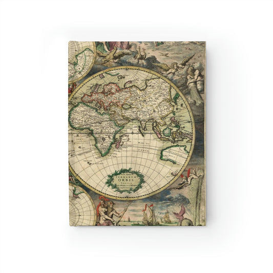 1689 World Map - Blank Hardcover Journal