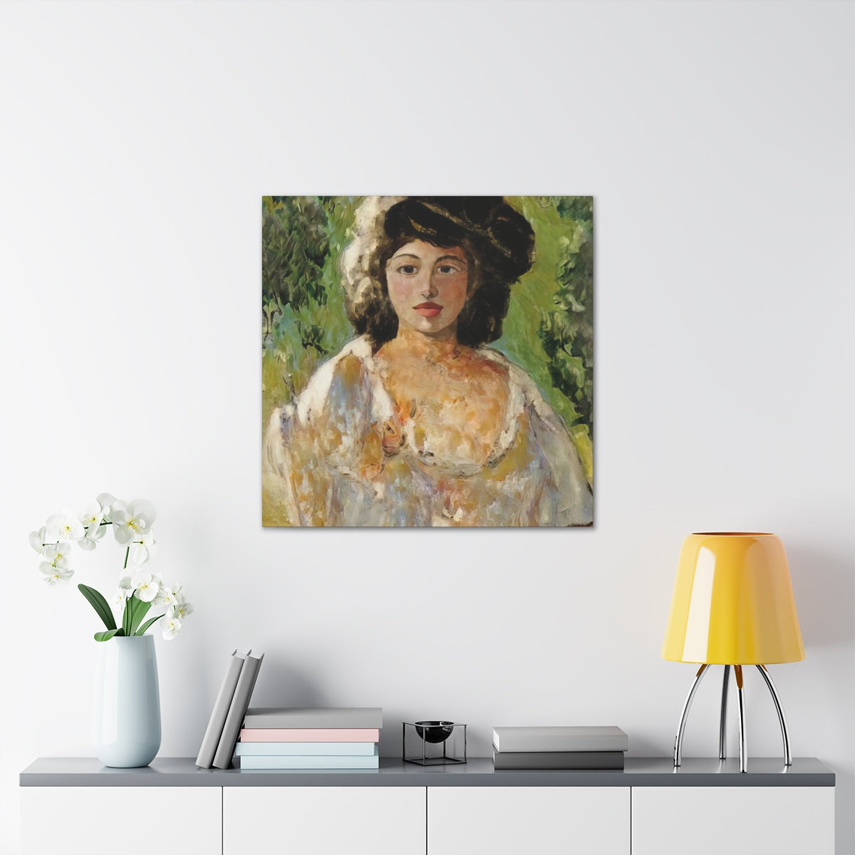 Portrait of A Woman In A Garden - Canvas Gallery Wraps