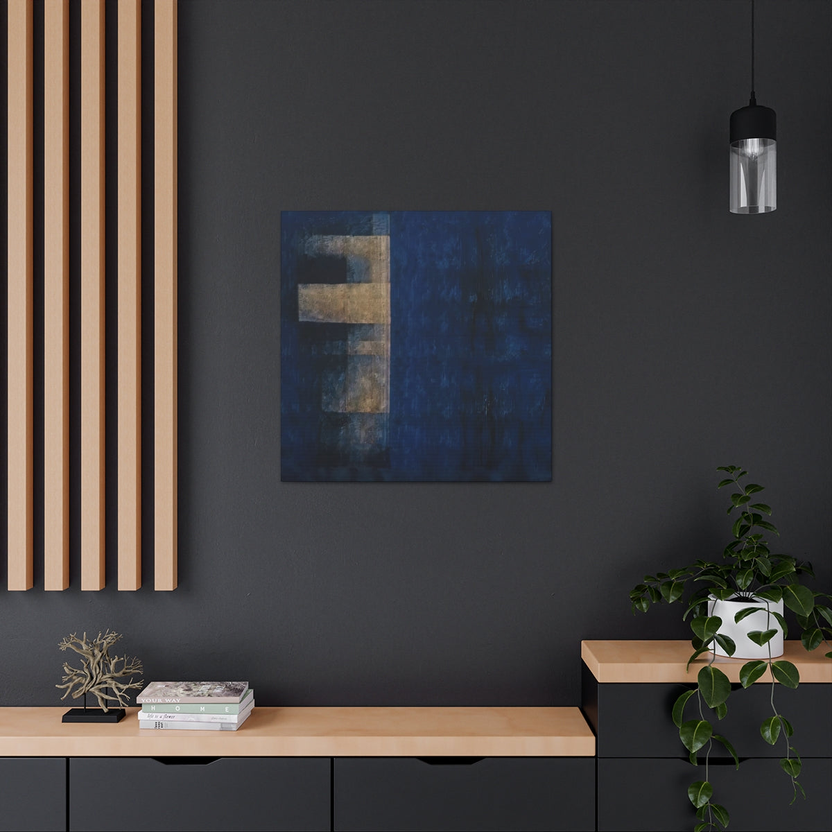 Study in Blue with Skyscraper - Canvas Gallery Wraps