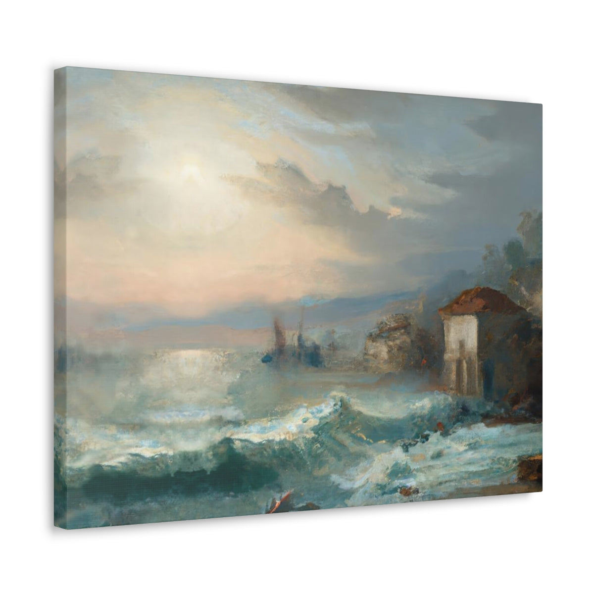 Fishing Village By The Sea - Canvas Gallery Wraps