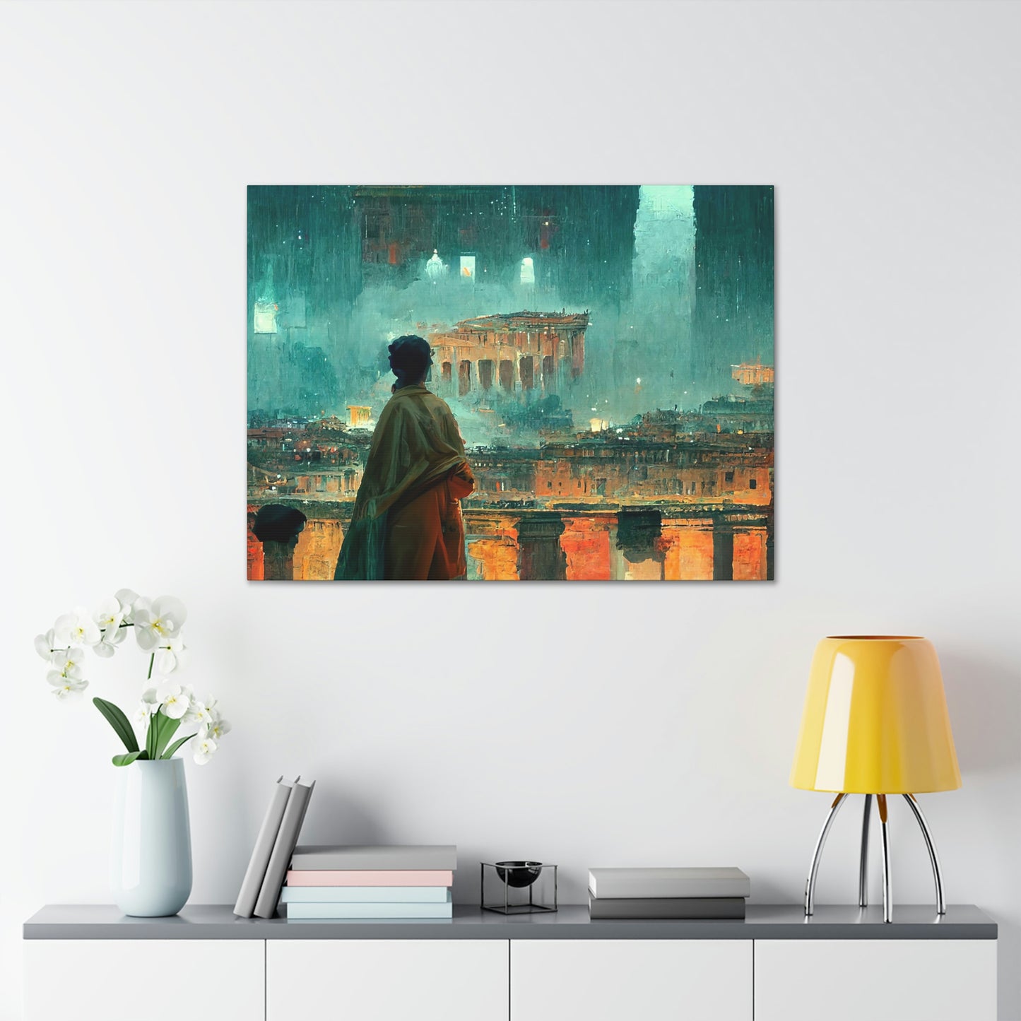 Cyberpunk Ancient Rome - Canvas Gallery Wraps